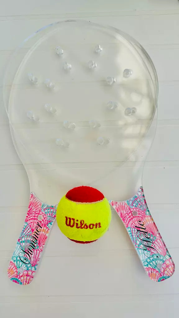 Seashells Acrylic Beach Racket