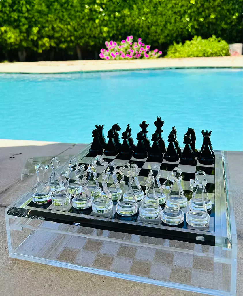 Black x Clear Chess Box