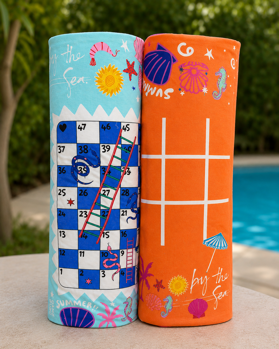 Orange & Blue Game Beach Towels Bundle