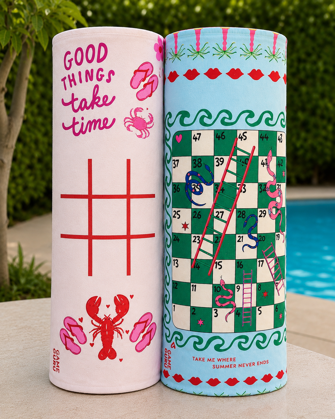 Green & Pink Game Beach Towels Bundle