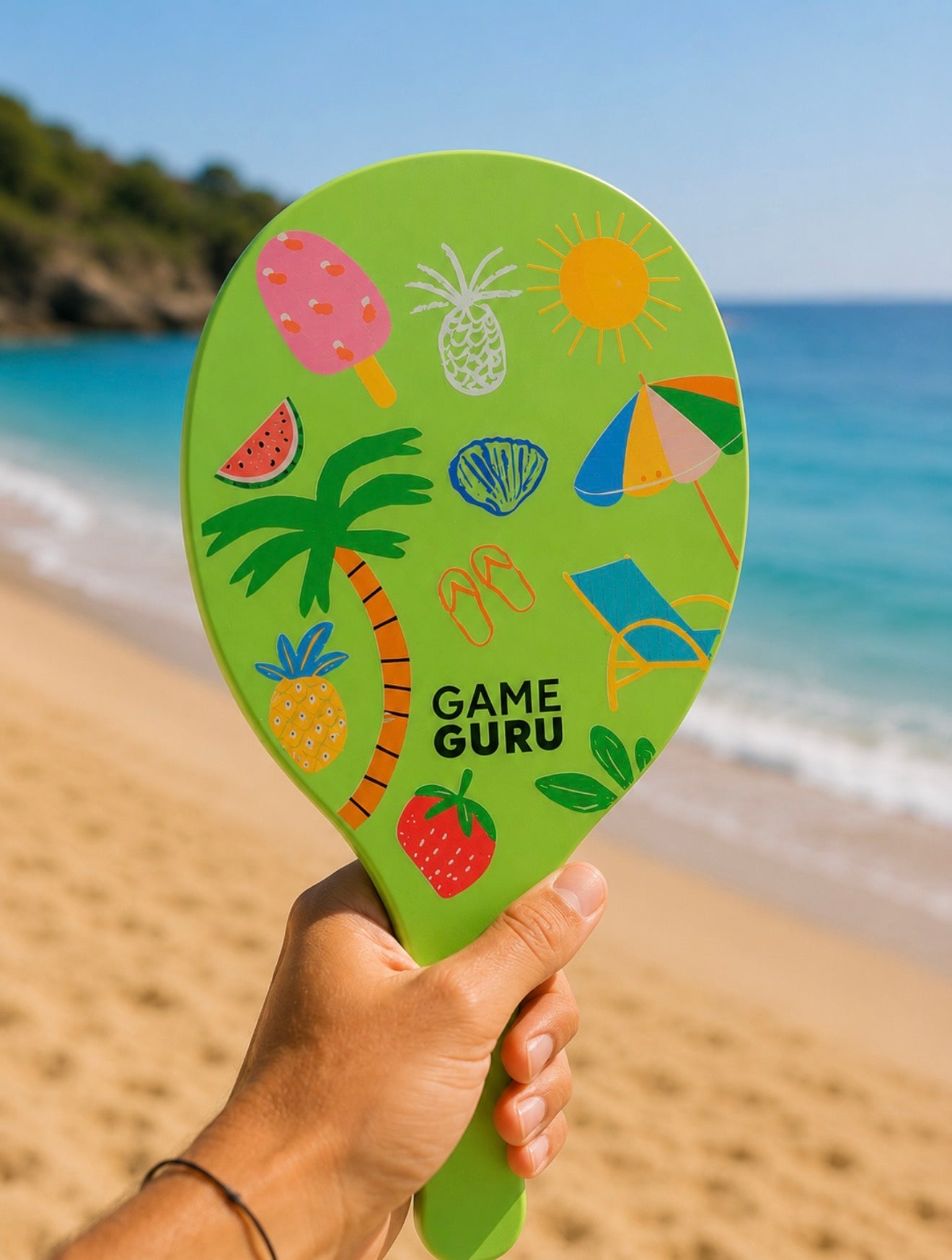 Sun-kissed Fun Wooden Beach Rackets