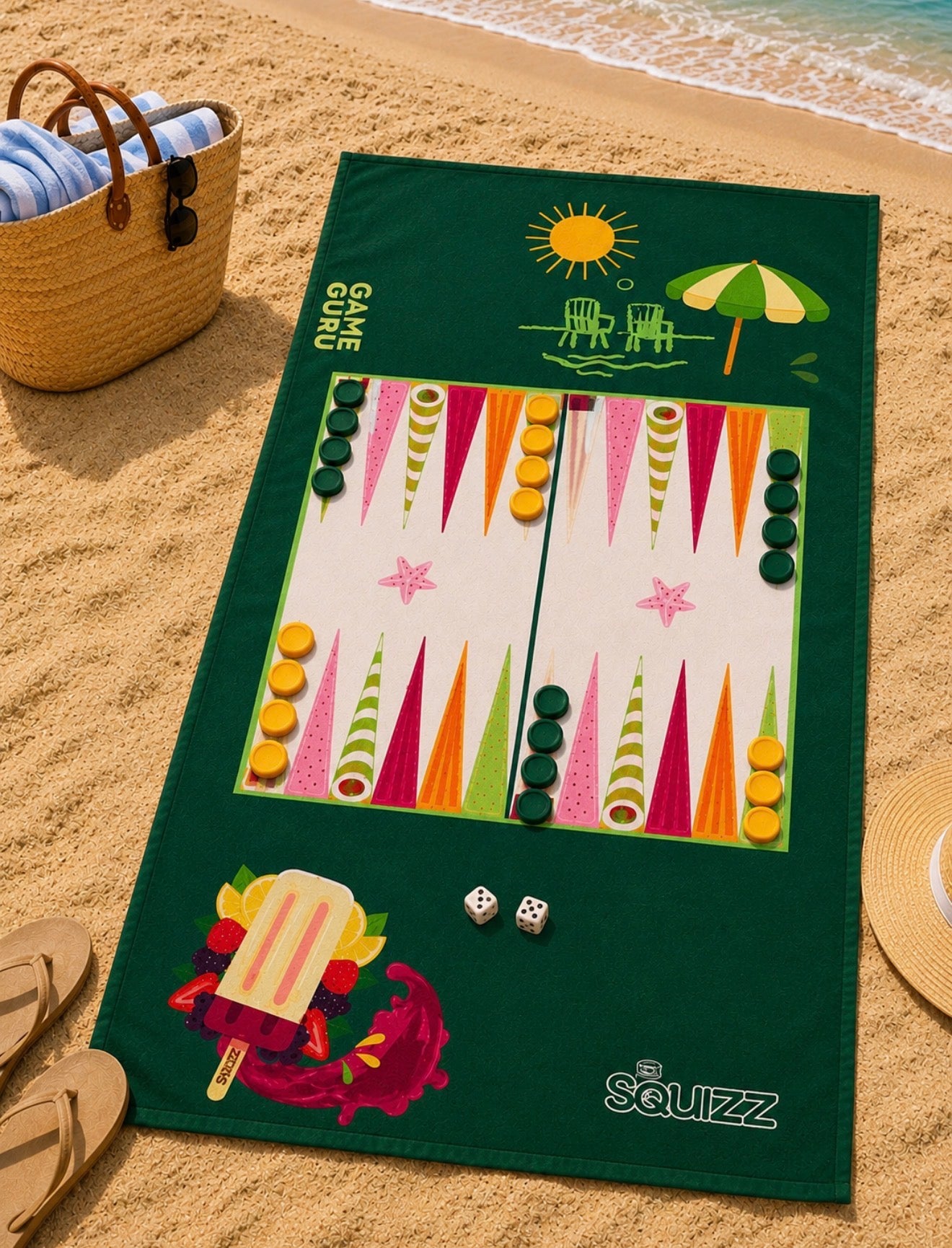 Game Beach Towel - Squizz Tawla