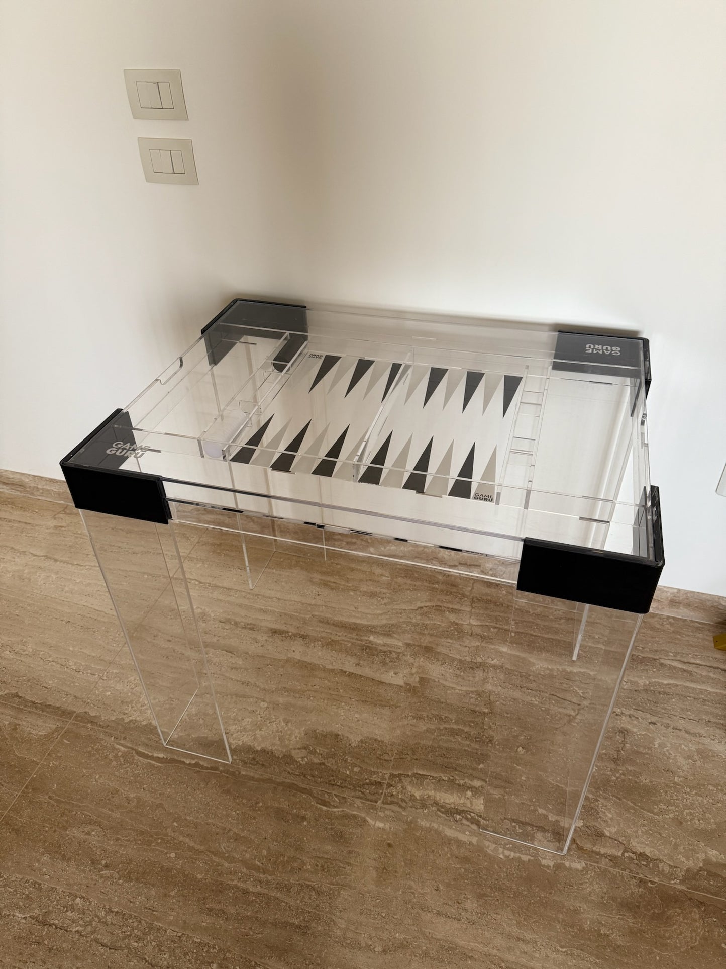 Black x White Acrylic Tawla Table