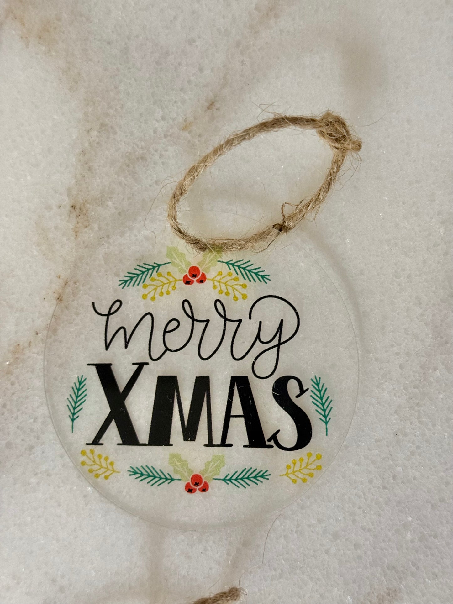 'Magic Time' Acrylic Christmas Ornaments - 4pcs