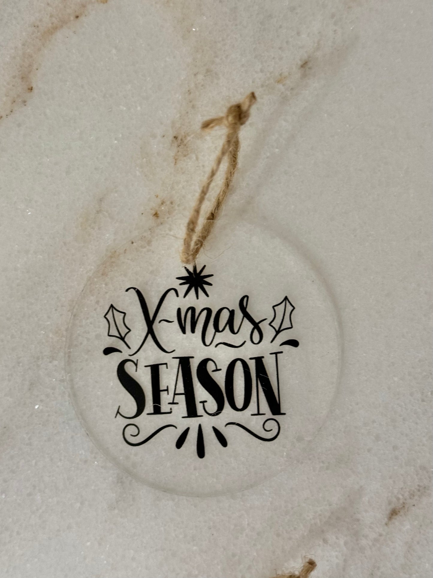 'Christmas time' Acrylic Christmas Ornaments - 4pcs