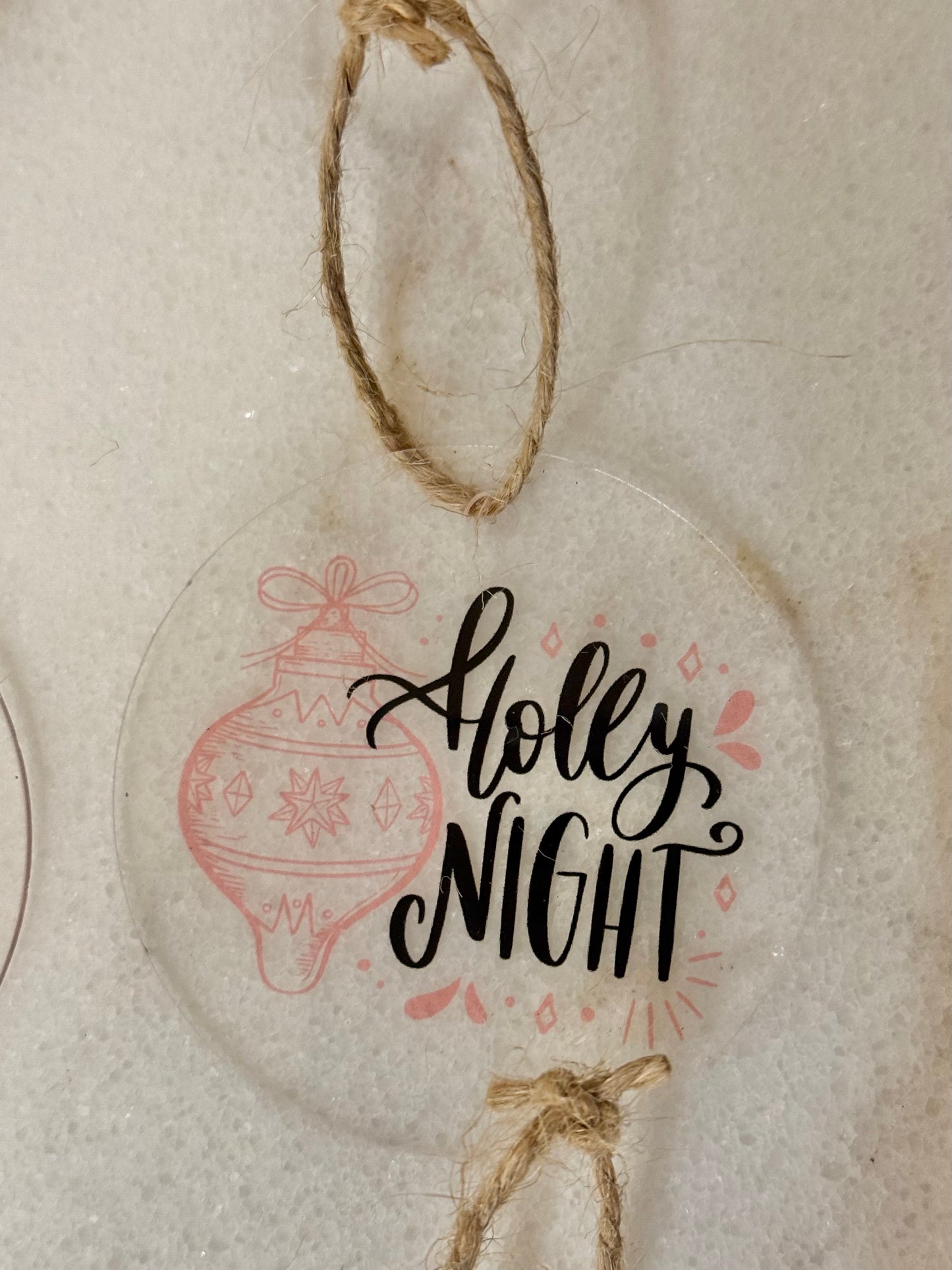 ''X-mas spirit' Acrylic Christmas Ornaments - 4pcs