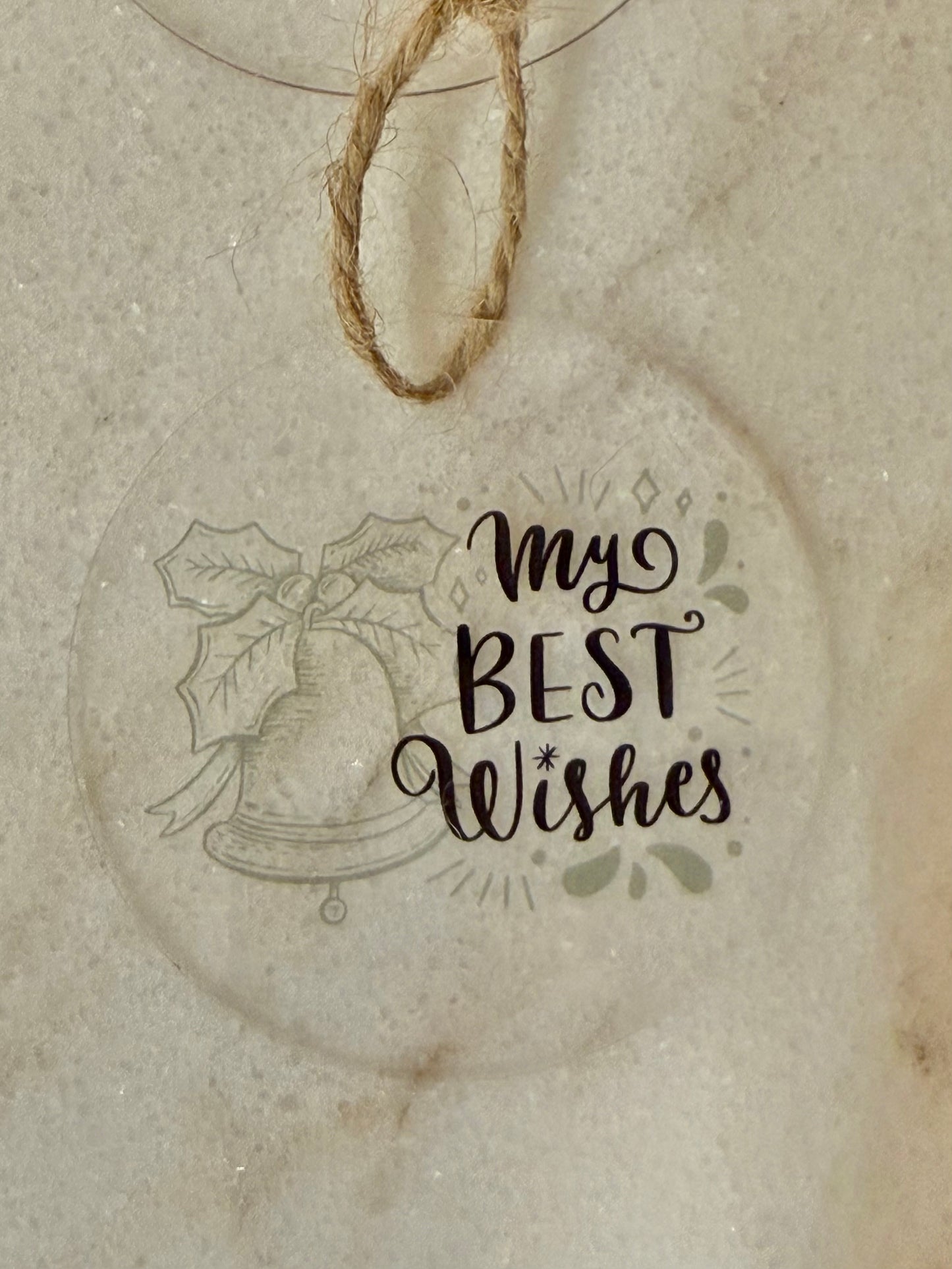 ''X-mas spirit' Acrylic Christmas Ornaments - 4pcs