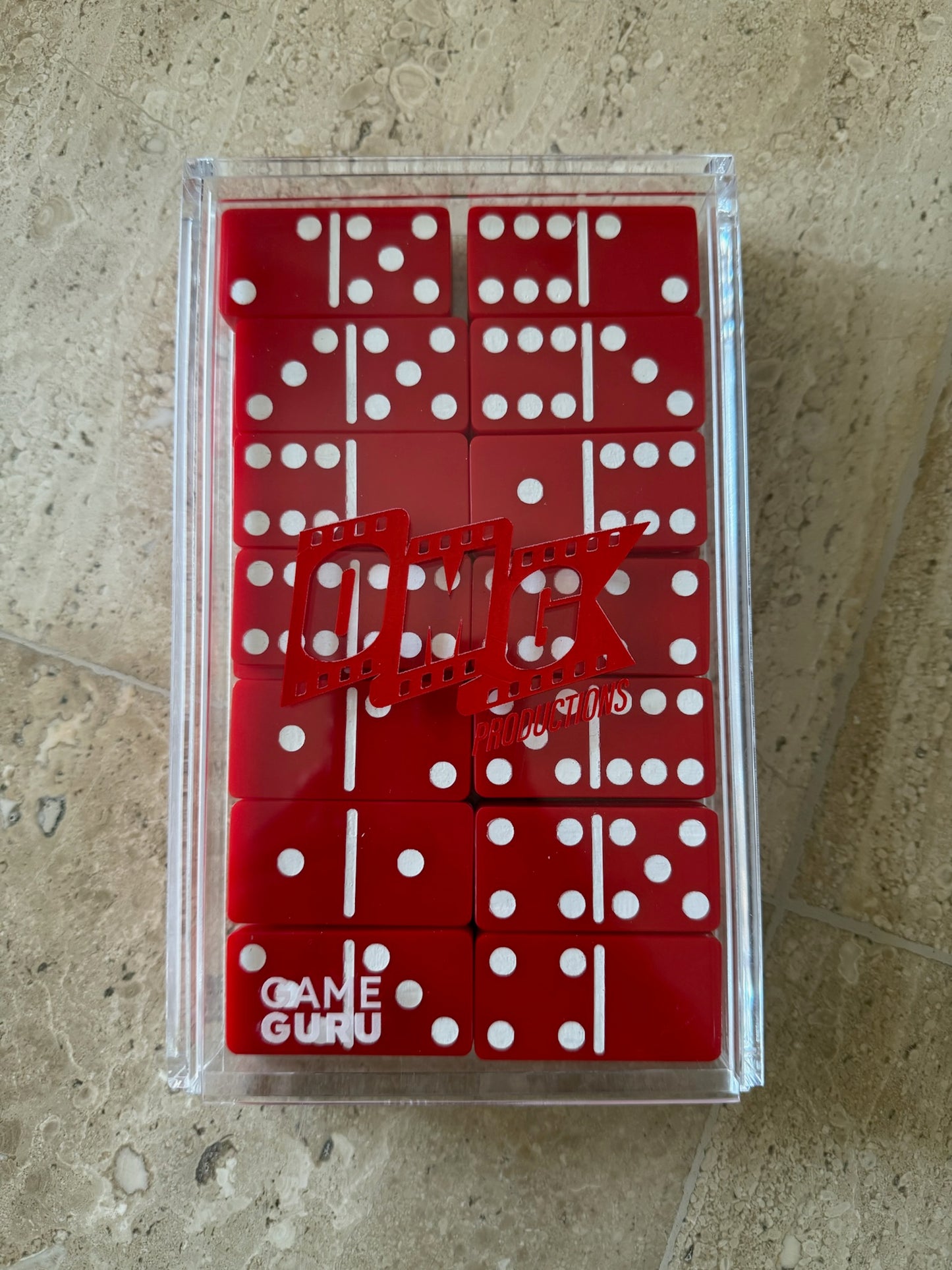 Red x White Acrylic Dominoes