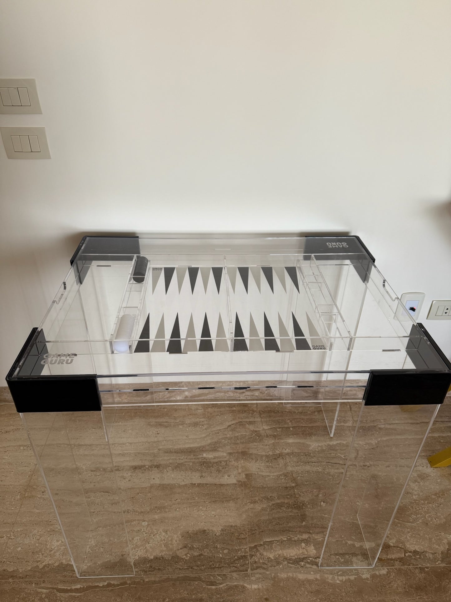 Black x White Acrylic Tawla Table