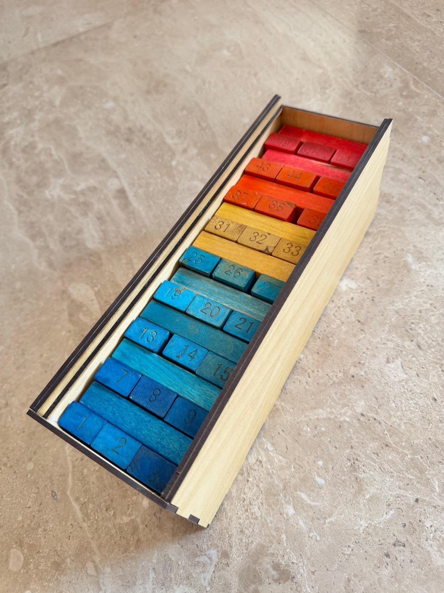 Wooden Colorful Jenga