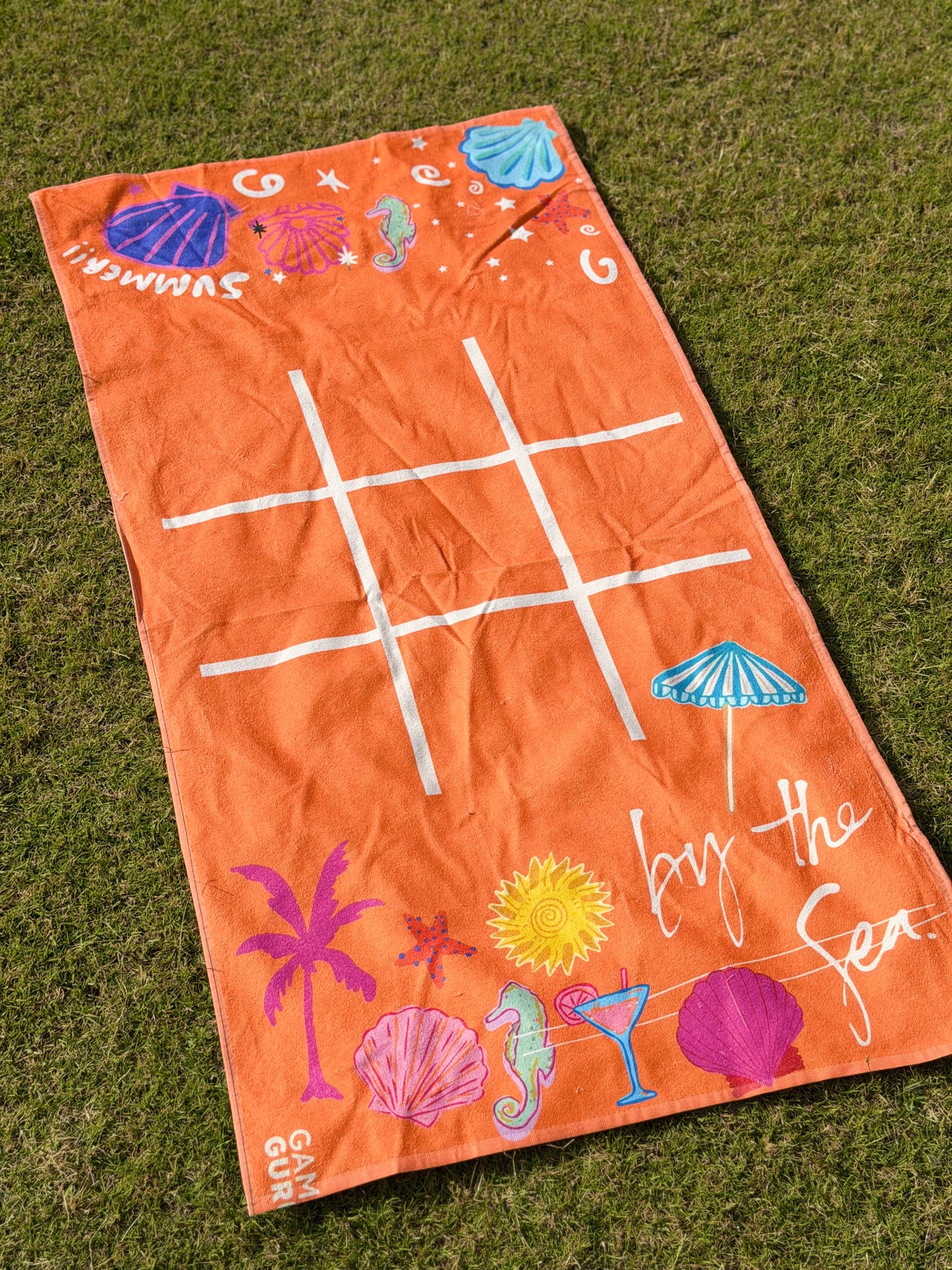 Pink + Orange Game Beach Towels Bundle