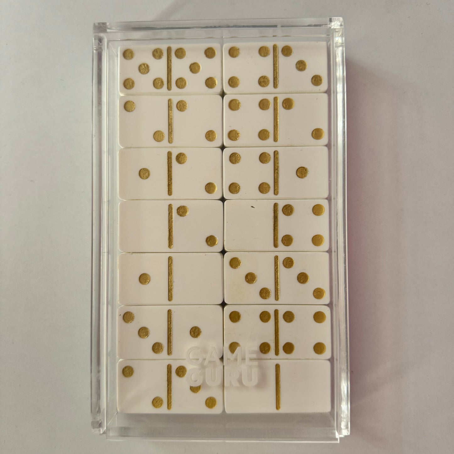 White x Gold Acrylic Dominoes
