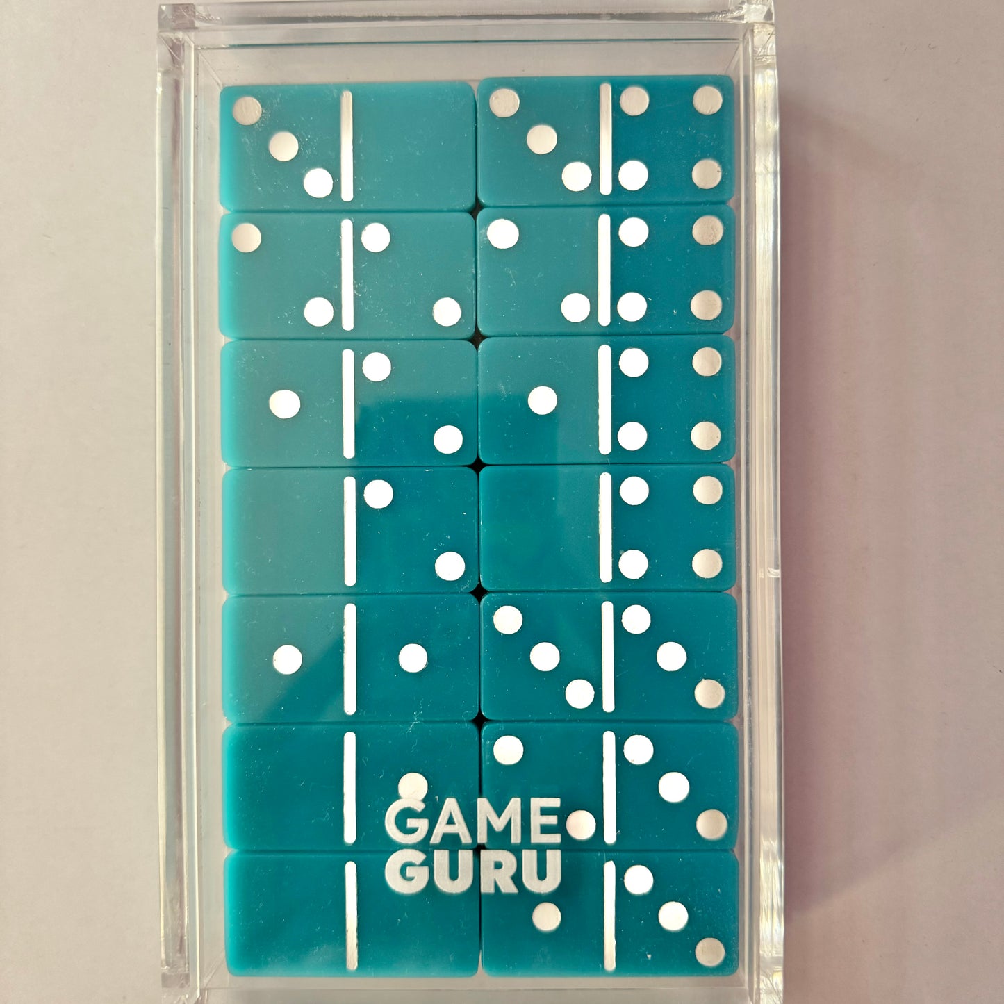 Turquoise x White Acrylic Dominoes