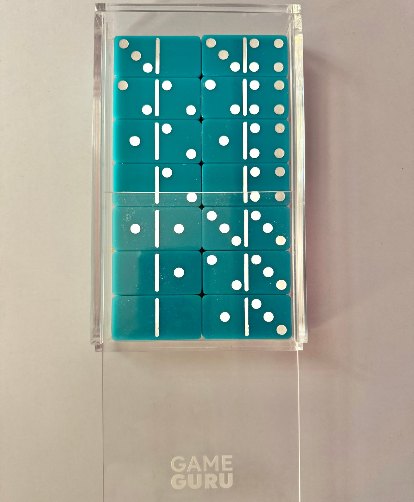 Turquoise x White Acrylic Dominoes