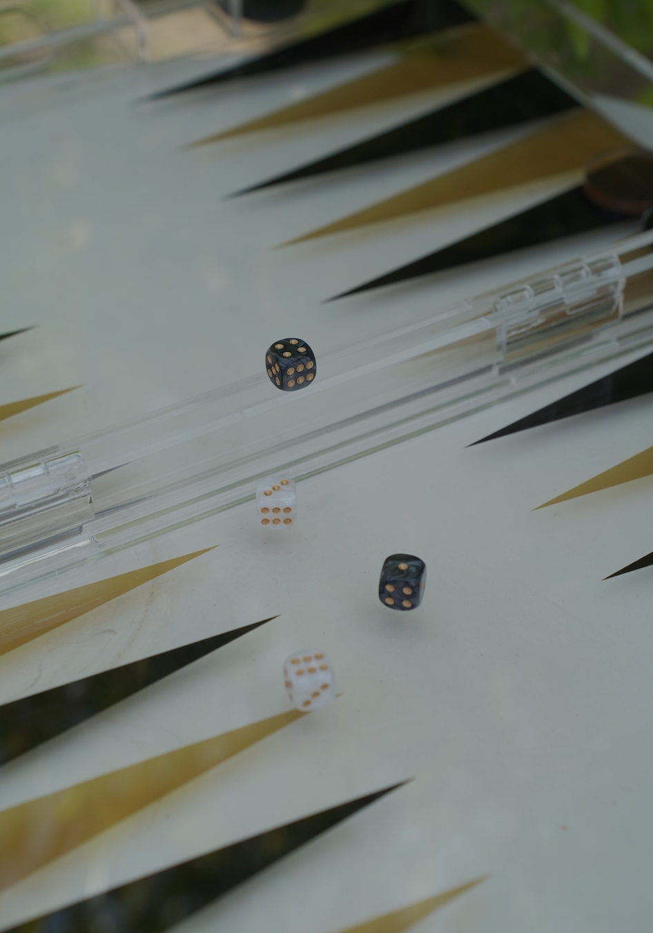 Black x Gold Acrylic Tawla Set