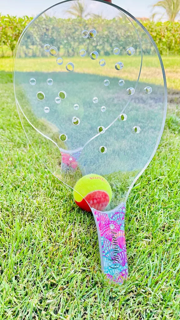 Seashells Acrylic Beach Racket