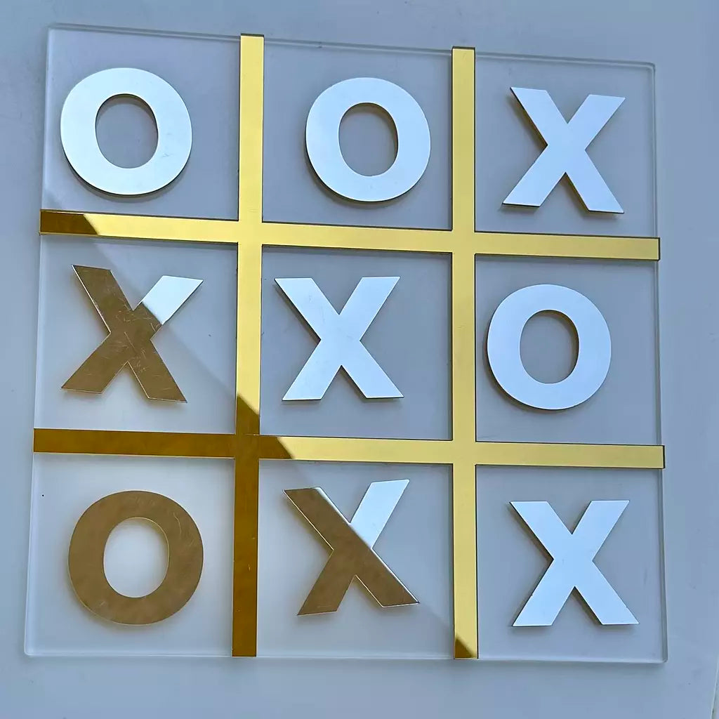 Double-faced Gold/Silver Mirror Tic Tac Toe