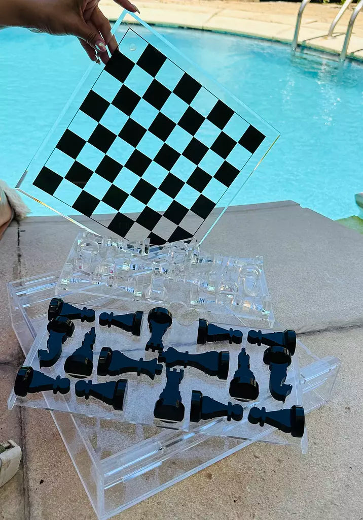 Black x Clear Chess Box