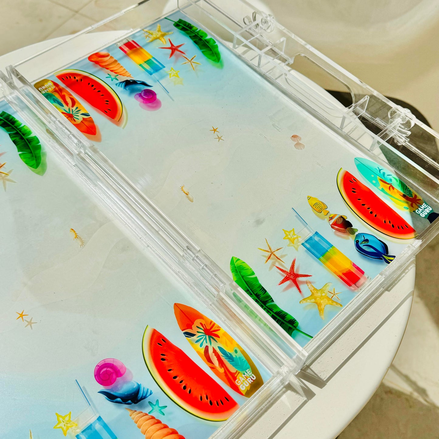 Beach Time Acrylic Tawla Set