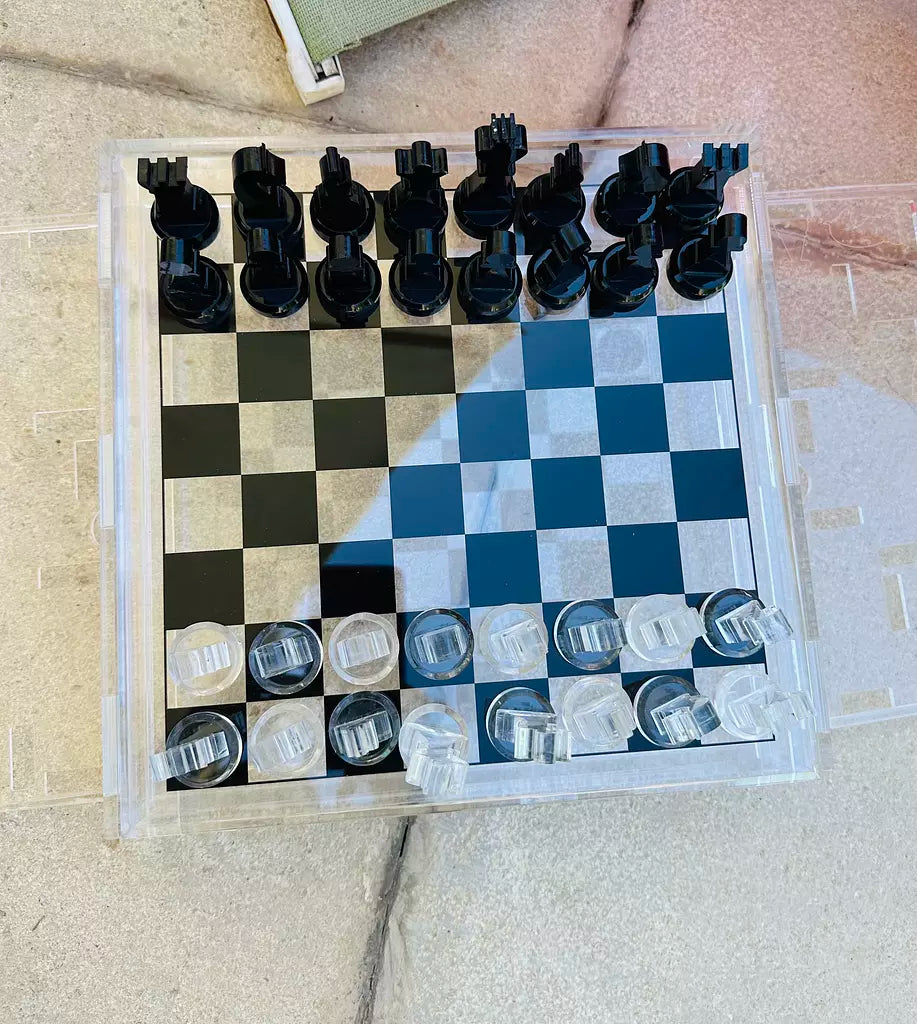 Black x Clear Chess Box