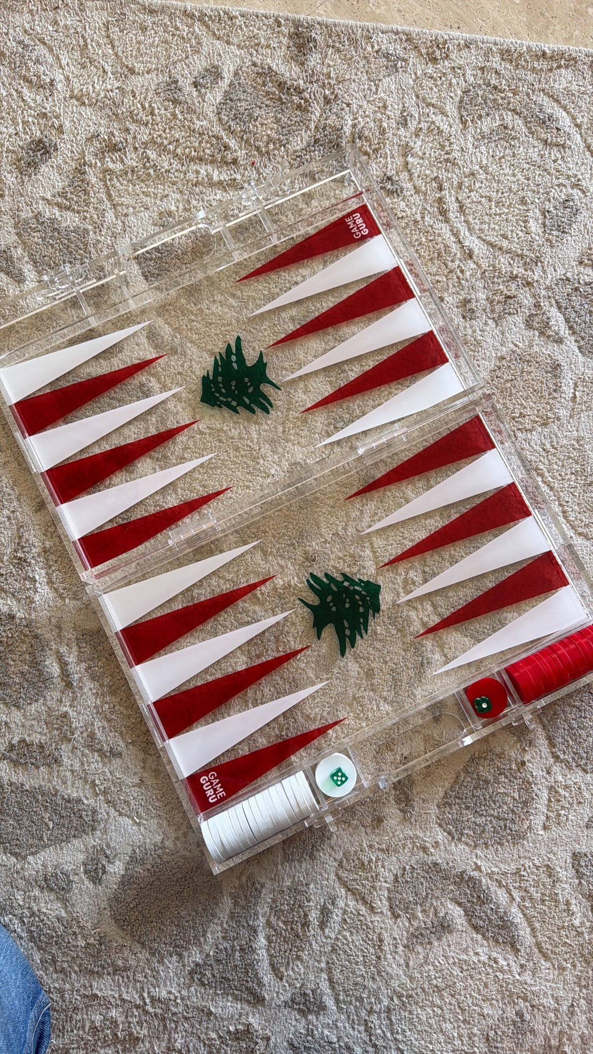 Customize your own clear acrylic Tawla set