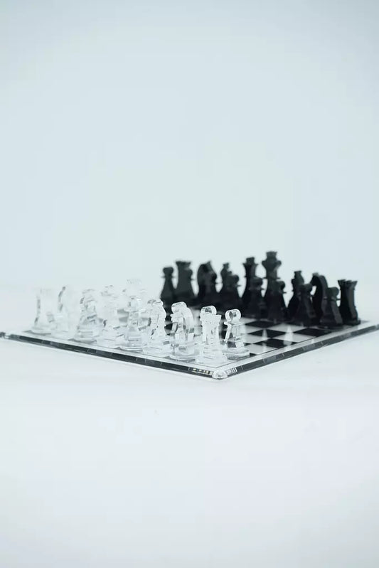 Black x Clear Chess Board