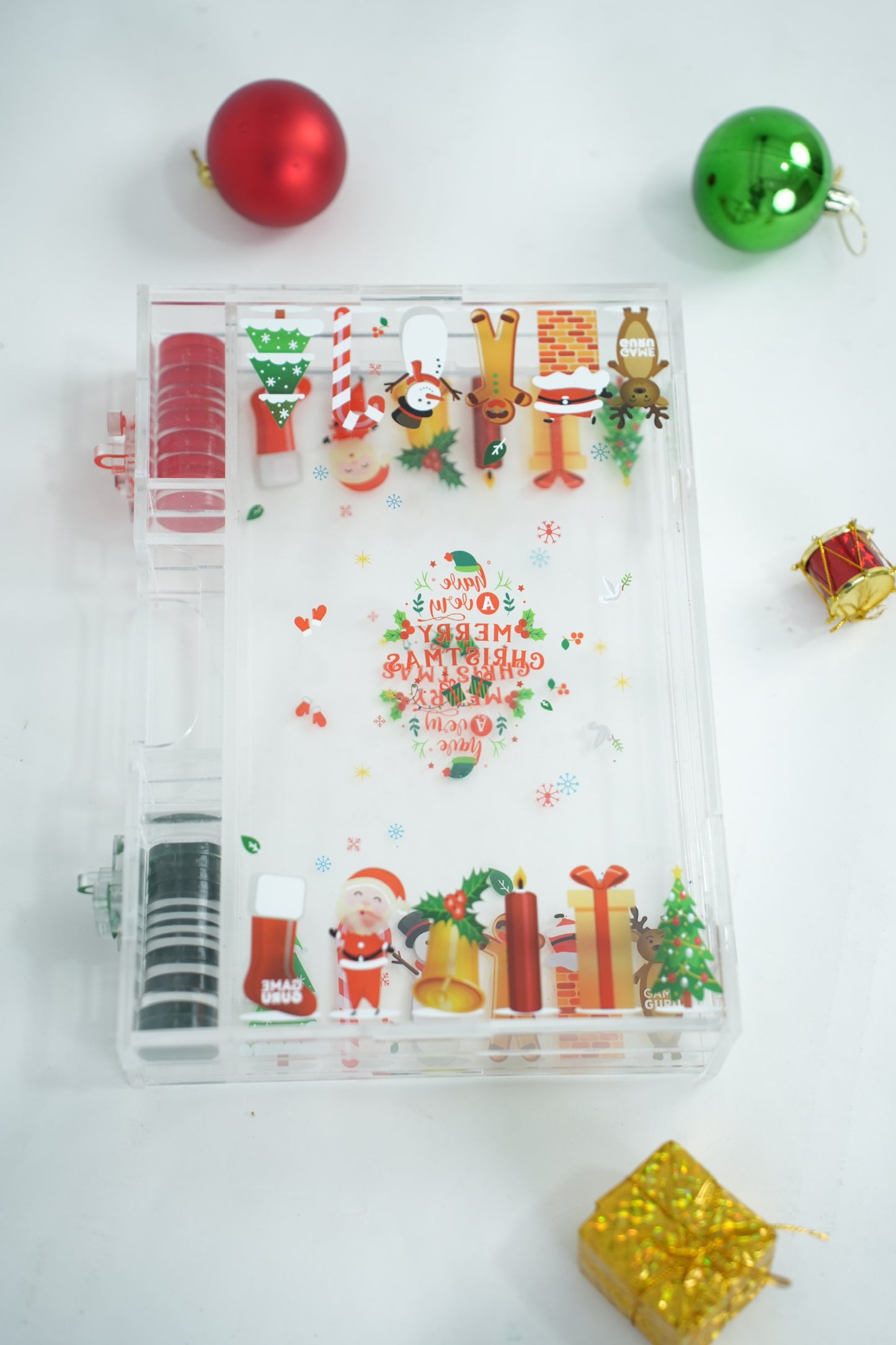 Christmas Edition Acrylic Tawla Set
