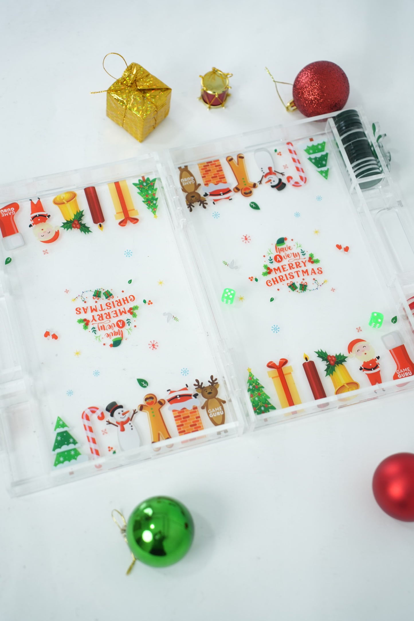 Christmas Edition Acrylic Tawla Set
