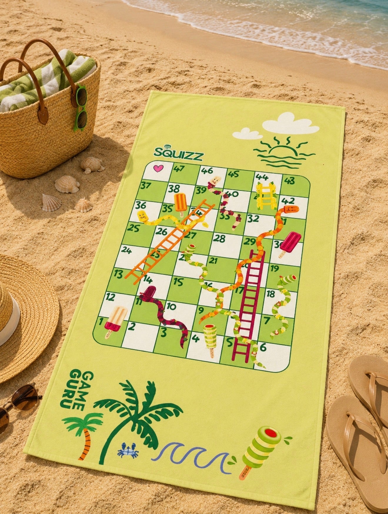 Game Beach Towel - Squizz Snakes & Ladders