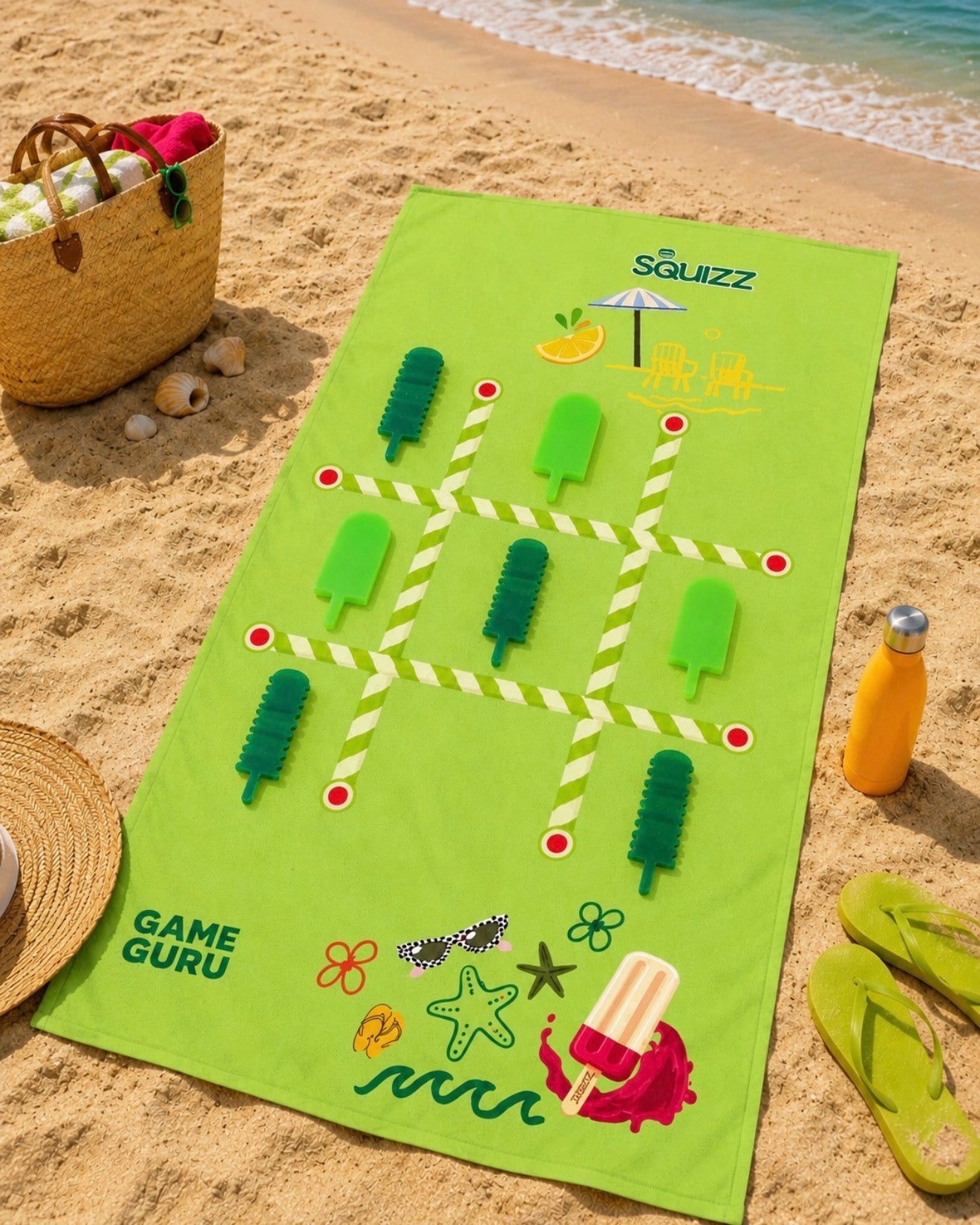 Game Beach Towel - Squizz Tic Tac Toe
