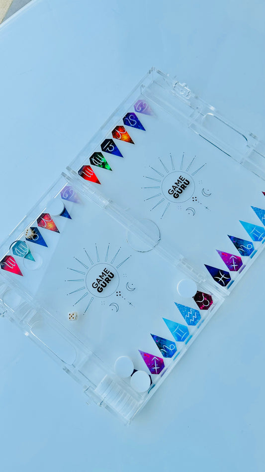 Zodiac Signs Acrylic Mini Tawla Set