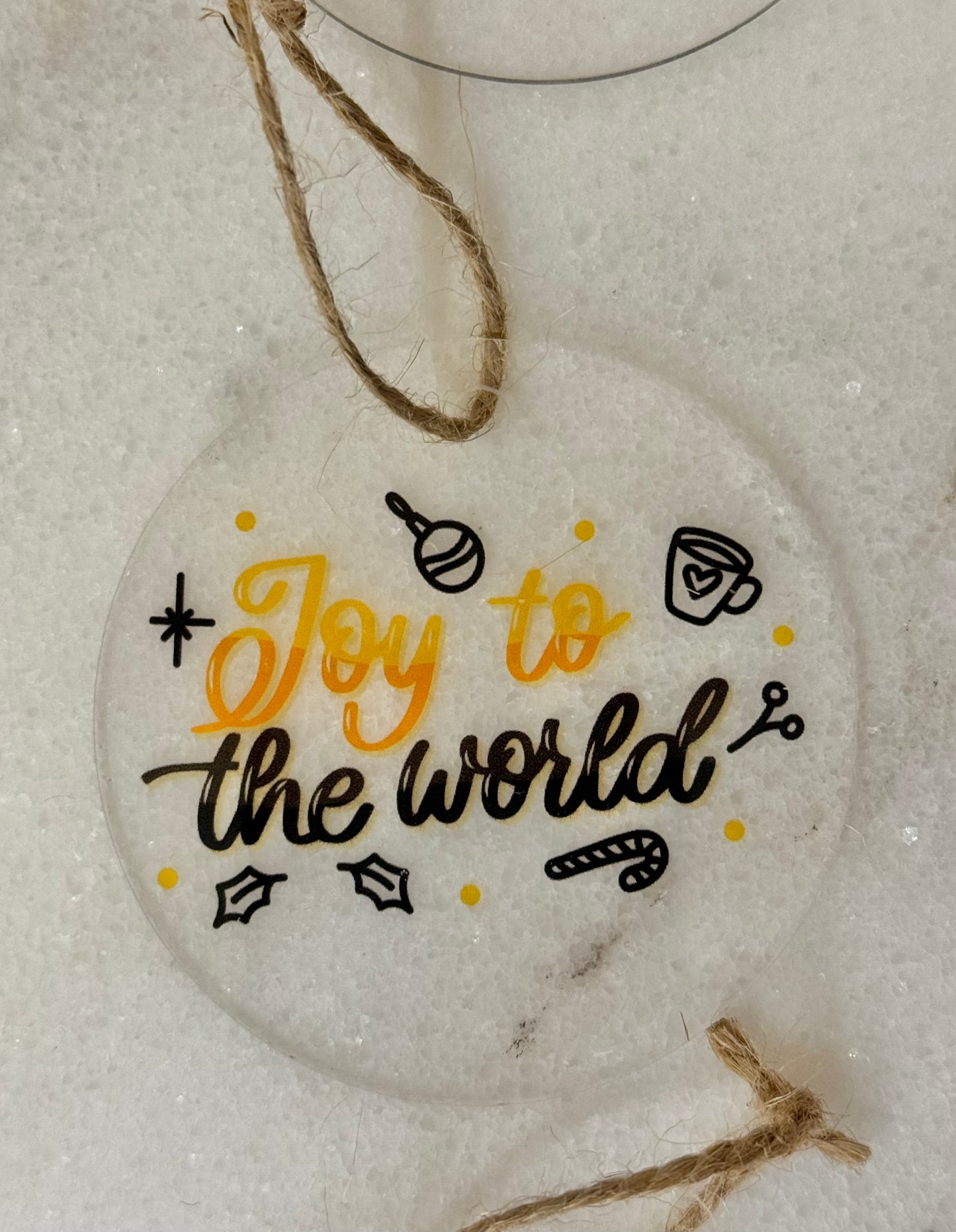 'Let it snow' Acrylic Christmas Ornaments - 6pcs