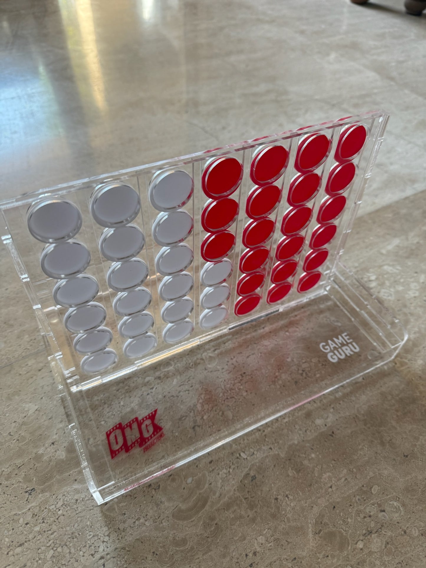 Red x White Acrylic Connect Four