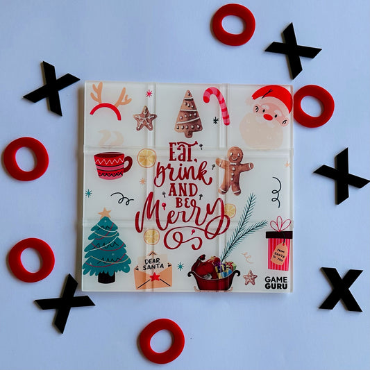 Christmas Black x Red Tic Tac Toe