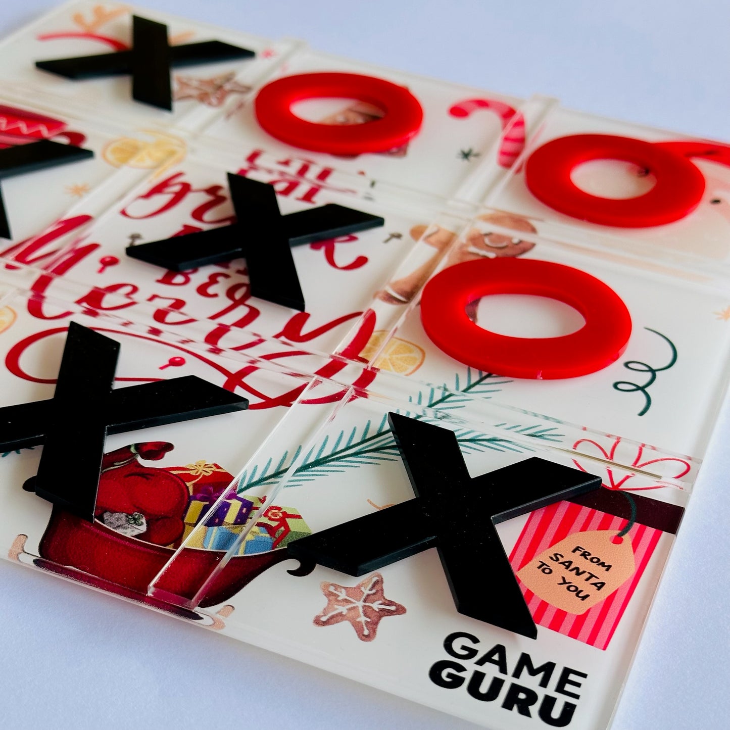 Christmas Black x Red Tic Tac Toe