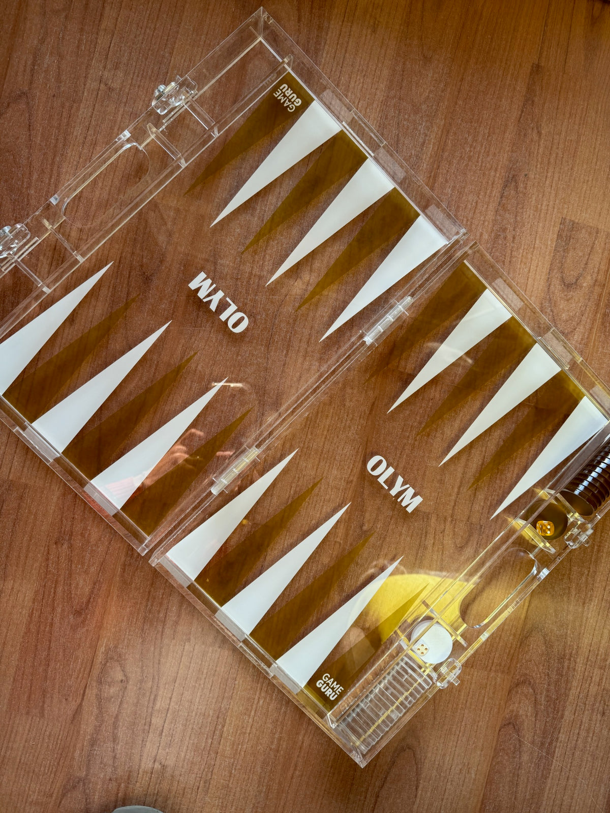 Customize your own clear acrylic Tawla set