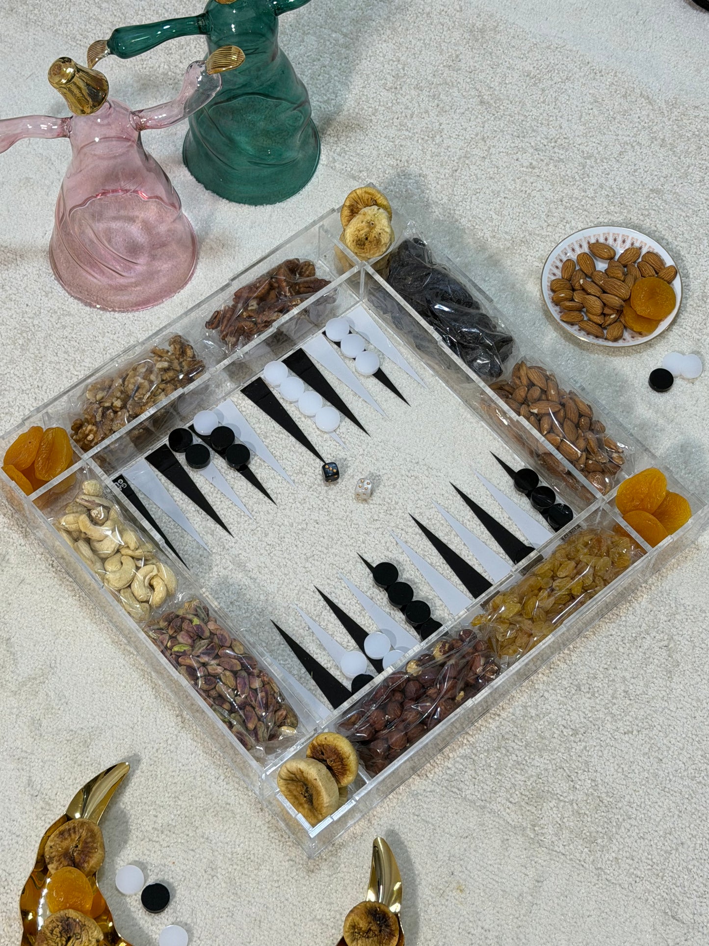 Acrylic Tawla Tray - Soufflé Mixed Nuts