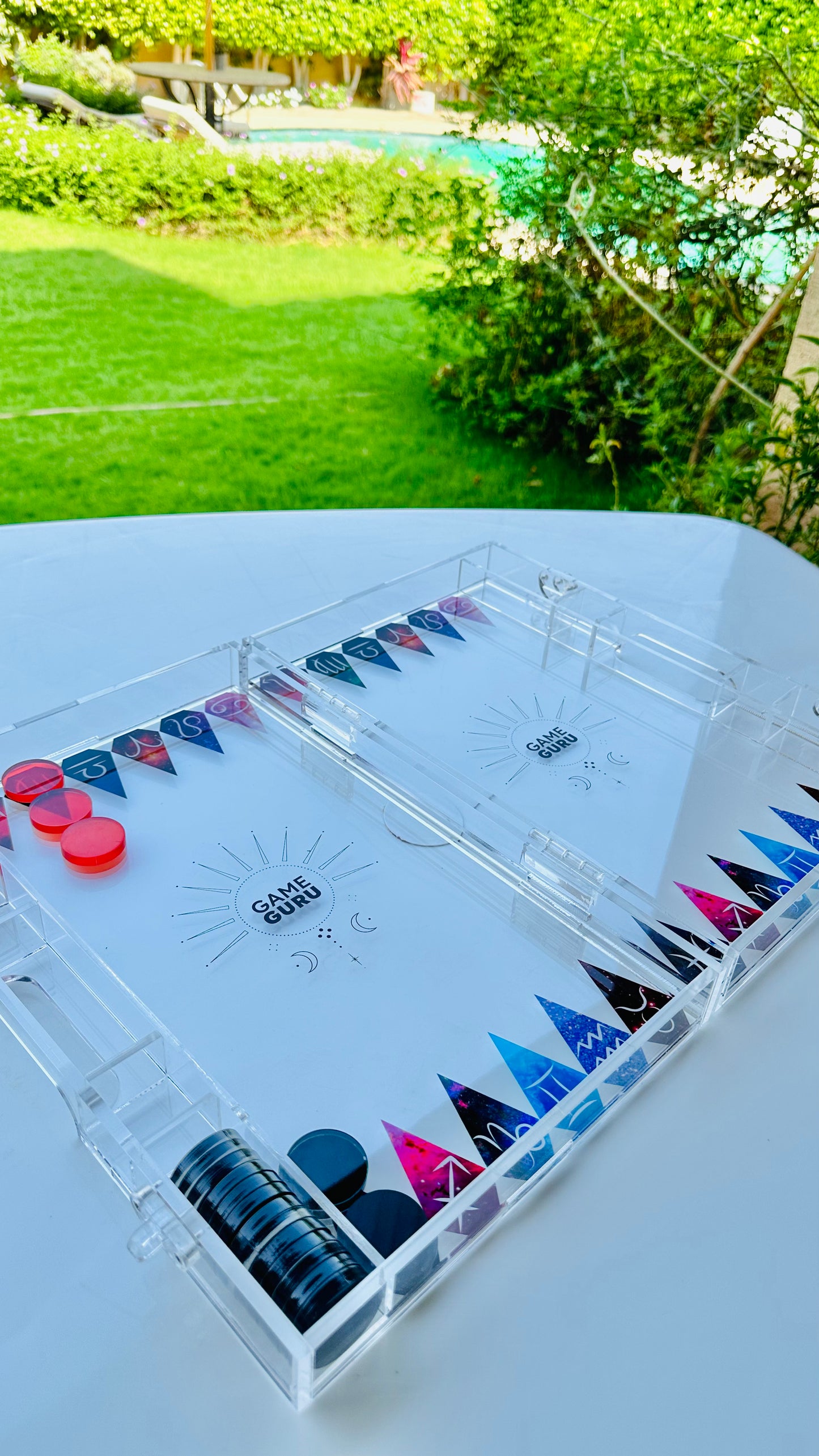 Zodiac Signs Acrylic Mini Tawla Set