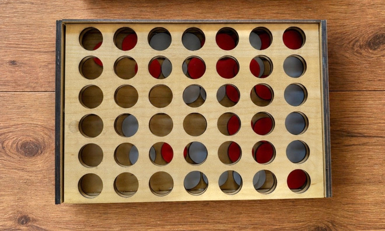 Wooden Blue x Red Connect Four