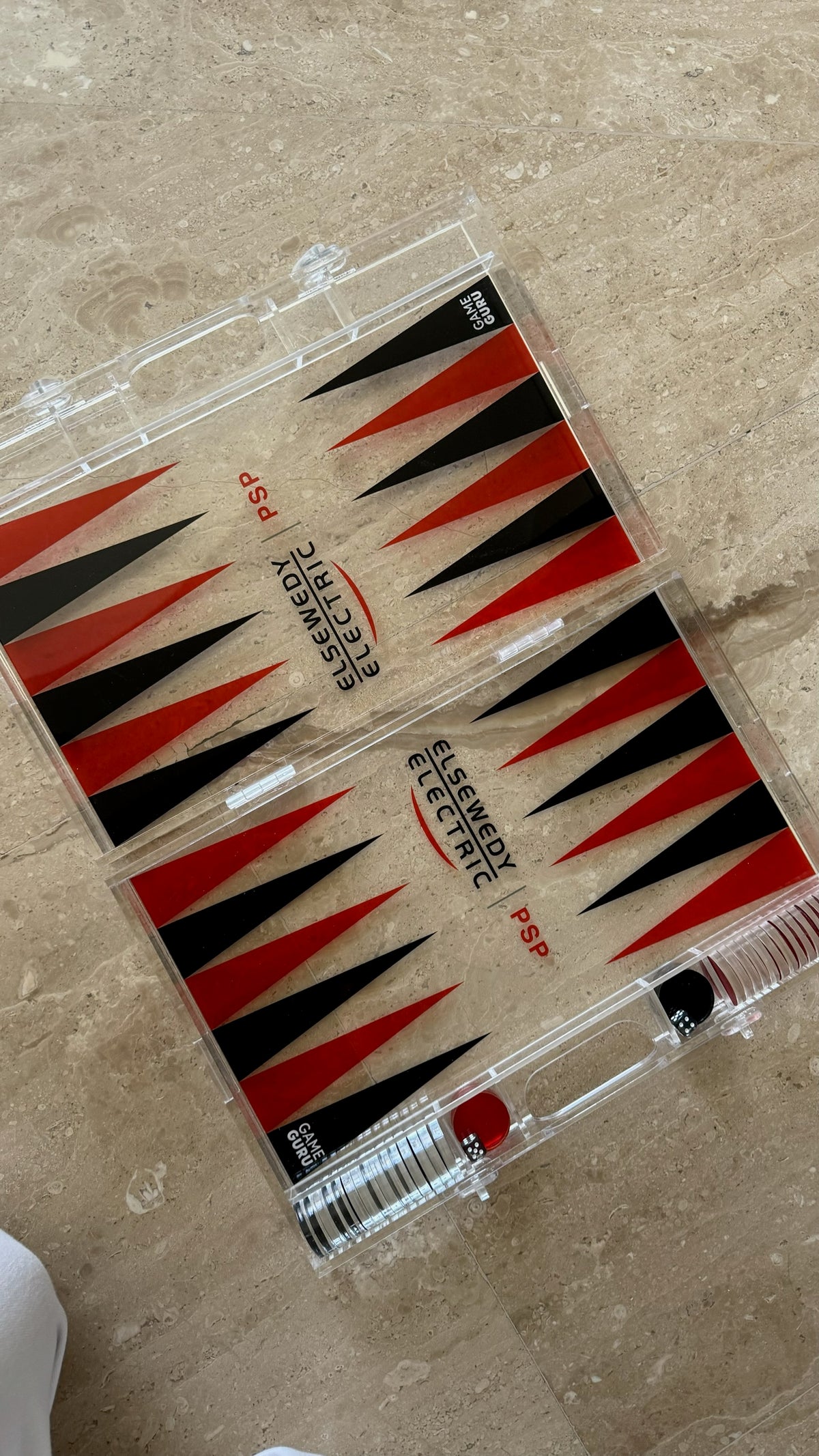 Customize your own clear acrylic Tawla set