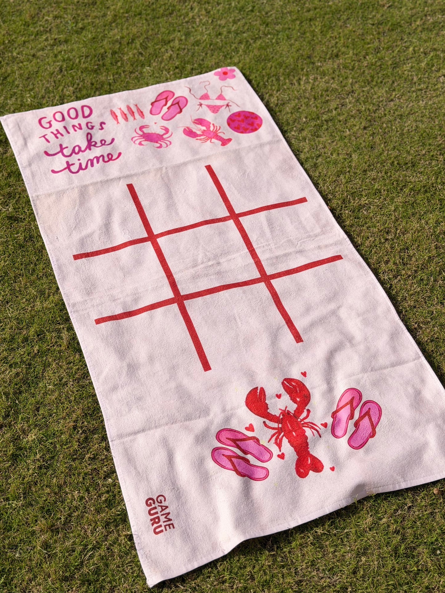 Pink + Orange Game Beach Towels Bundle