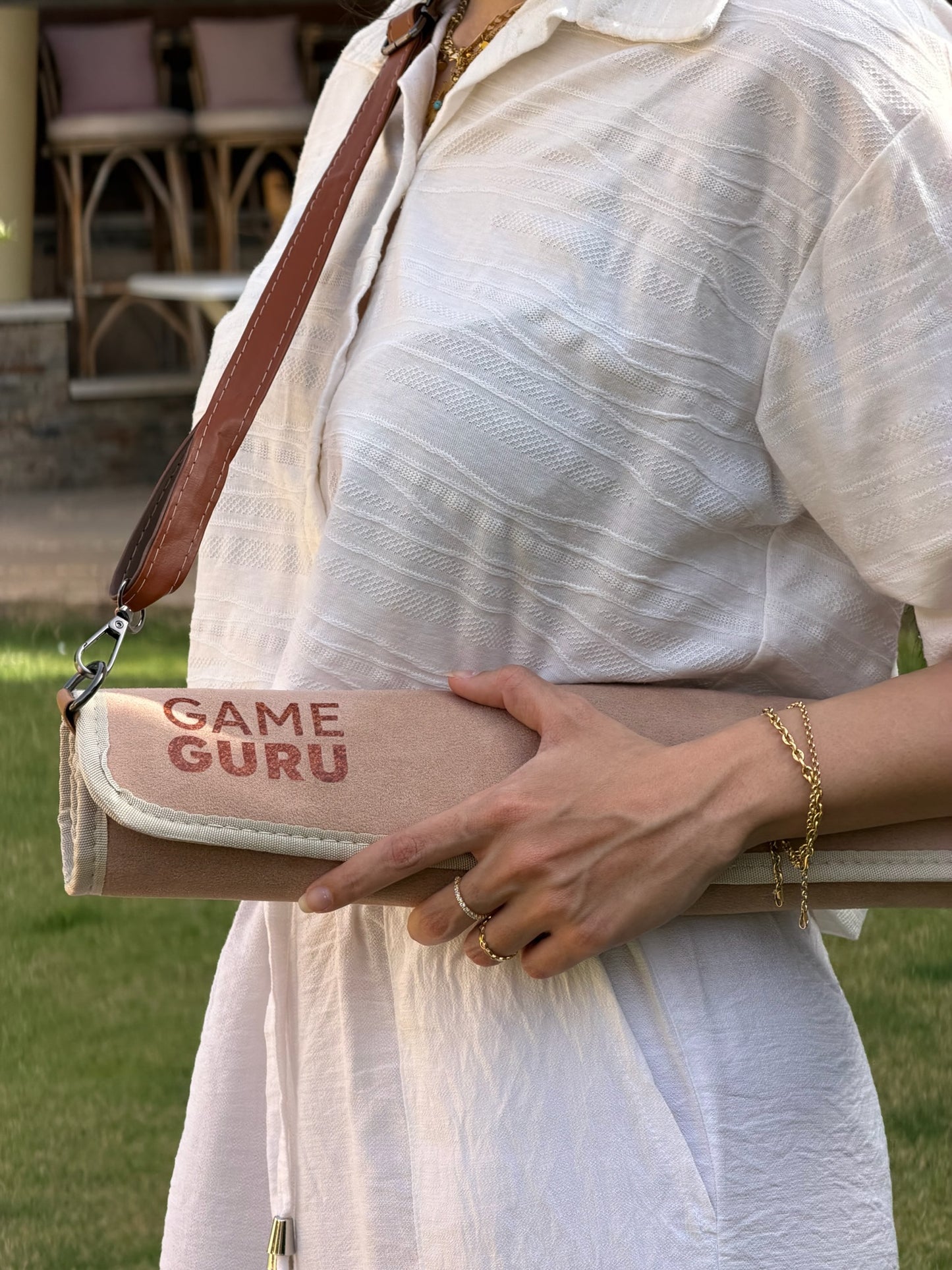 Leather Tawla Bag - Chocolate x Beige