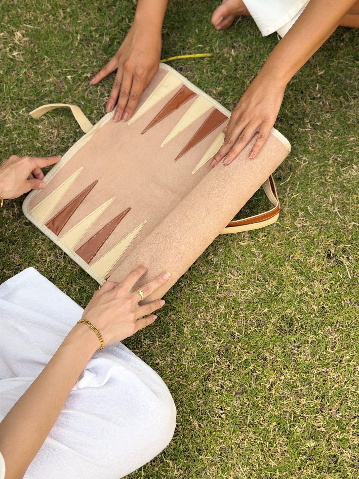 Leather Tawla Bag - Bronze x Vanilla