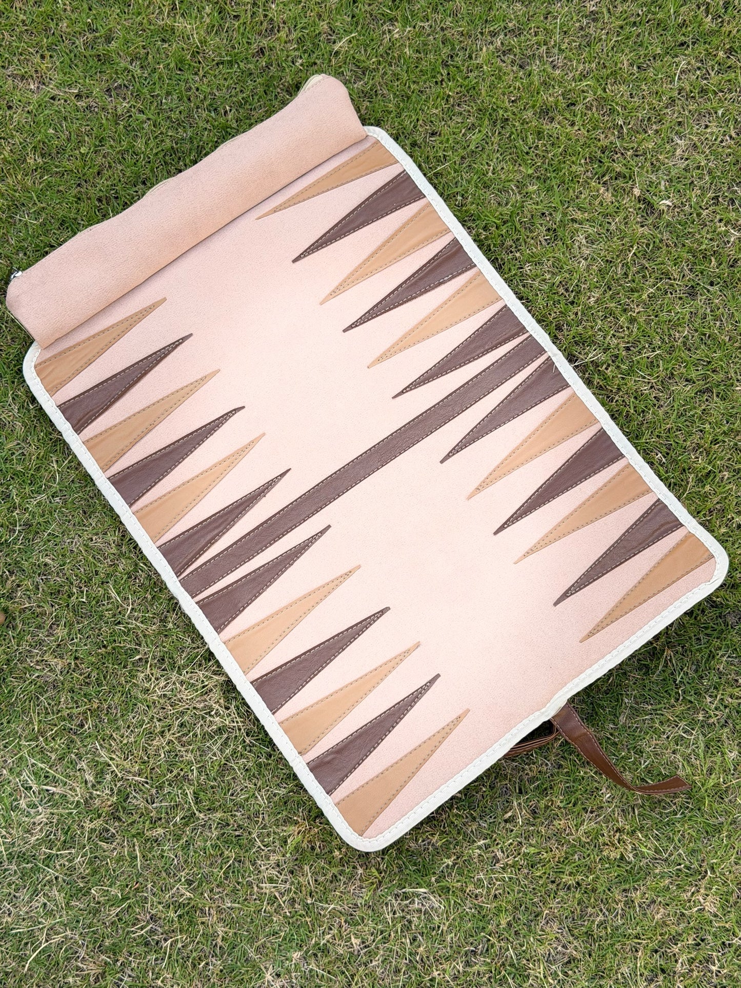 Leather Tawla Bag - Chocolate x Beige