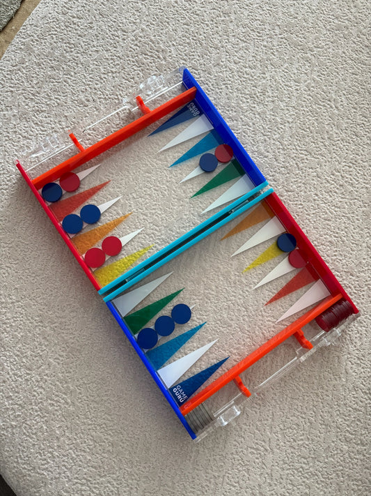 Colorful Mini Acrylic Tawla Set