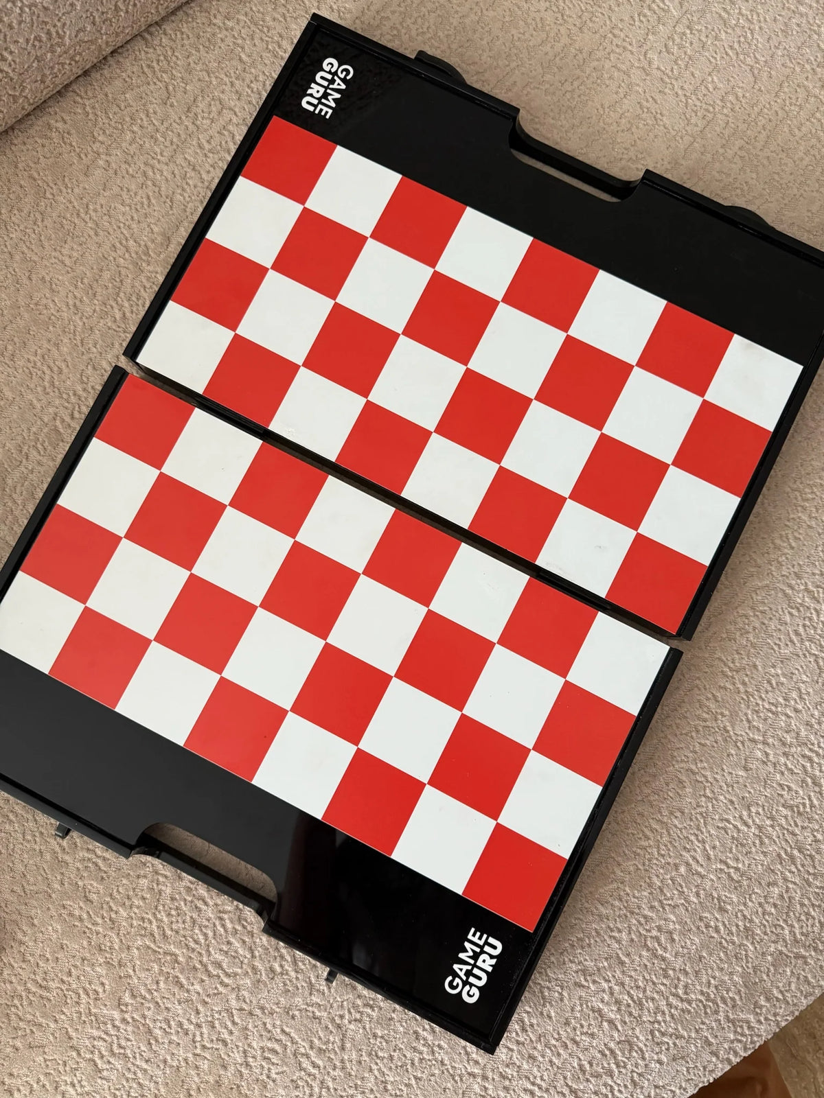 Customize your own black 2-in-1 acrylic Tawla & Chess set