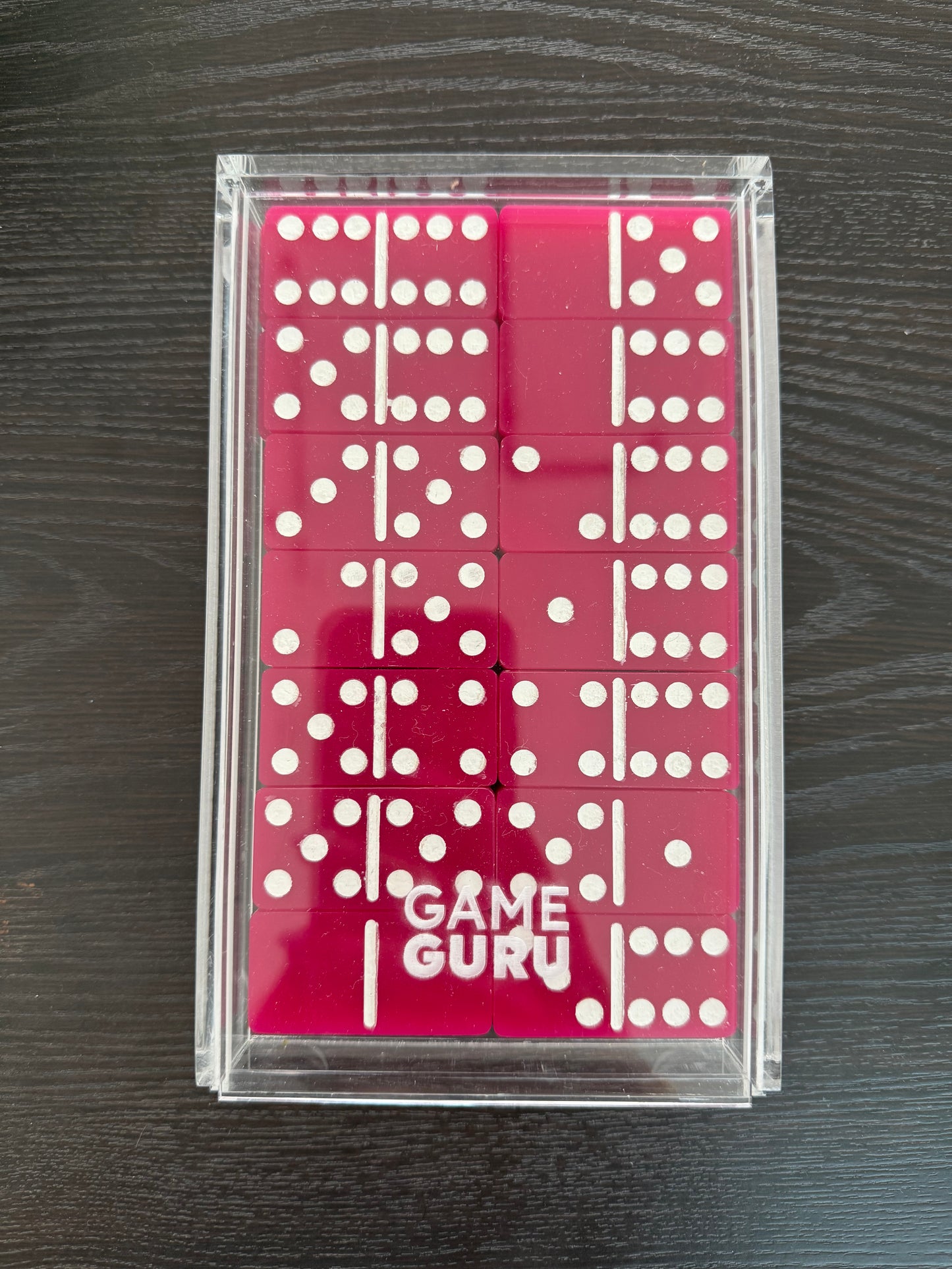Fuchsia Acrylic Dominoes
