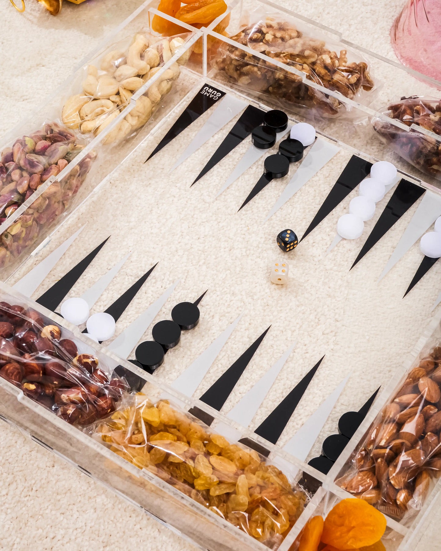Acrylic Tawla Tray - Soufflé Mixed Nuts